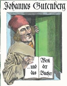 Das Bild zeigt ein Buchcover mit Johannes Gutenberg