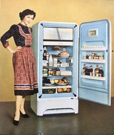 Linde-Kühlschrankwerbung, 1954.