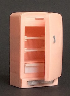 Minikühlschrank, Blue-Box Toys, Hongkong, Kunststoff, 6 cm hoch.