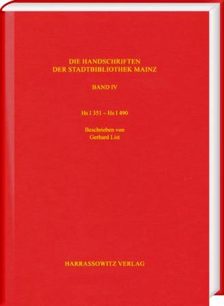 Cover: "Die Handschriften der Stadtbibliothek Mainz"