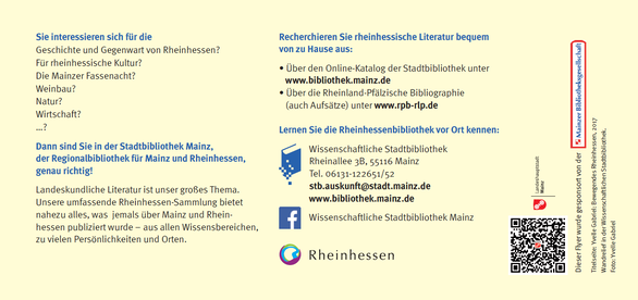 Flyer Regionalbibliothek