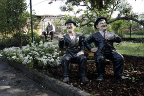 Schrebergarten mit Gartenfiguren © Landeshauptstadt Mainz