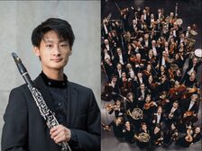 Ein Bild des Orchesters und eines weiteren Musikers.