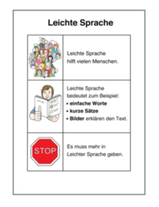 Beispieltexte in Leichter Sprache und Bilder