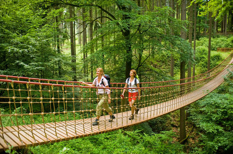 Wanderer in der Kreuzbachklamm