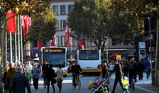 Straßenbahn am Schillerplatz